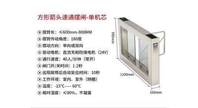 方形箭头速通摆闸